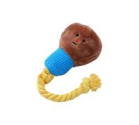 Pitadue Engaging Bulb Plush Toy for Puppies Squeaky Chew Resistant Teething Cotton Rope for Small Breeds Exercise Engagement Dog Cotton Rope