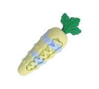 Pitadue Not Deadly Elastomer Dog Teething Toy Carrot Shape with Noise Maker for Aggressive Consumers Permanent Chew Immune Carrot Dog Toy