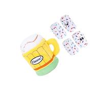 Pitadue Plushes Beer Mugs Interactive Dog Toy with Hide & S rinkle Sounds for Mental Washable Safe Plushes Toy