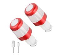 Pitadue Rechargeable Bike Handlebar Light Quick Installation Rod End Warning Light For Night Cycling Easy To Use Waterproof Handlebar Lamp