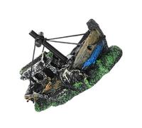 Pitadue Resins Shipwrecks Artificial Ornament Floating Props Wrecked Boats Art Miniature Shipwrecks for Fish Tanks Aquariums Fish Tanks Decoration