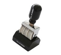 Pitadue Rotating Rubber Stamper Line Dater Office Stamping Tool Adjustable Knob Date Marker for Journals Scrapbooking Wood and Metal Date Stamper