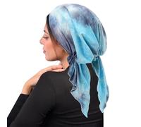 Pitadue Stretch Hair Cover Double Tail Wrap Chemo Cap Closure Soft for Sports Outdoor Two Tails Hat