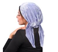 Pitadue Stretch Hair Cover Double Tail Wrap Chemo Cap Closure Soft for Sports Outdoor Two Tails Hat
