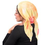 Pitadue Stretch Hair Cover Double Tail Wrap Chemo Cap Closure Soft for Sports Outdoor Two Tails Hat