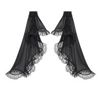 Pitadue Women's Victorian Long Tulle Gloves Gotik Lace Chiffons Detachable Sleeves Vampires Witch Cosplay Costume Gifts Gothic Detachable Sleeves