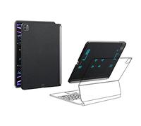 PITAKA iPad Pro 11-inch Case (4th/3rd Gen), Magic Keyboard Compatible, Slim Magnetic Aramid Fibre Case with Carbon Fibre Look, Fits MagEZ Stand & Folio, Black
