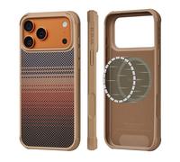PITAKA iPhone 17 Pro Magnetic Sensitive Camera Button Case Aramid Fibre Woven & TPU Combined Full Wrap Protection with Reinforced Corners [Military Grade Protective Case] Sunset
