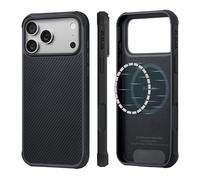 PITAKA iPhone 17 Pro Max ProGuard Magnetic Sensitive Camera Button Case Aramid Fibre Woven & TPU Combined Full Wrap Protection with Reinforced Corners [Military Grade Protective Case] Black