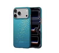 PITAKA Magnetic Aramid Fibre Case for iPhone 17 Pro Max with Sensitive Camera Control Button Compatible with MagSafe Ultra Thin & Light in Caseless Touch Feeling [Ultra Slim Case] Lucid Blue