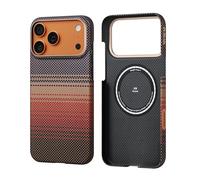 PITAKA Magnetic Aramid Fibre Case for iPhone 17 Pro with Sensitive Camera Control Button Compatible with MagSafe Ultra Thin & Light in Caseless Touch Feeling [Ultra Slim Case] Sunset