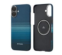 PITAKA Magnetic Case for iPhone 16 Plus Lightweight and Slim Aramid Fibre Protective Case with Premium Texture and Precise Cuts [MagEZ Case 5-Tactile Woven] Moonrise