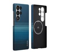 PITAKA Samsung Galaxy Magnetic S25 Ultra Case Super Thin and Light Aramid Fibre Rugged Cover in Carbon Fibre Look Phone Cover Compatible with Magsafe Tactile Woven Case Moonrise