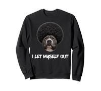 Pitbull Afro I Let Myself Out Pit Bull Black Melanin Dawg Sweatshirt