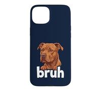 Pitbull Bruh Funny Dog Lover Meme Misunderstood Art Tee Case for iPhone 15 Plus