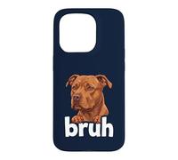 Pitbull Bruh Funny Dog Lover Meme Misunderstood Art Tee Case for iPhone 15 Pro