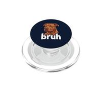 Pitbull Bruh Funny Dog Lover Meme Misunderstood Art Tee PopSockets PopGrip for MagSafe