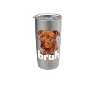 Pitbull Bruh Funny Dog Lover Meme Misunderstood Art Tee Stainless Steel Insulated Tumbler