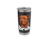 Pitbull Bruh Funny Dog Lover Meme Misunderstood Art Tee Stainless Steel Insulated Tumbler