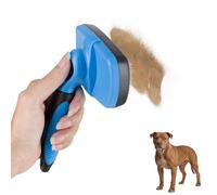 Pitbull Brush with One-Click Hair Removal Button | Skin Friendly Dog Deshedding Brush with Rounded Tips,Short Hair Dogs Gifts for French Bulldog,Great Dane,Boxer Dogs
