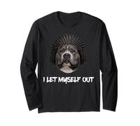 Pitbull Cornrows I Let Myself Out Black African American Long Sleeve T-Shirt