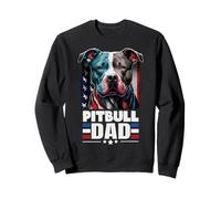 Pitbull Dad American Flag 4th Of July Dog Father’s Day Mens Sweatshirt