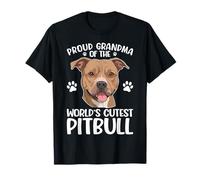 Pitbull Dog Grandma Proud World's Cutest Mothers Day T-Shirt