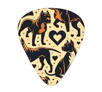 Pitbull-Dog-Heart 12 Pack Guitar Picks With 3 Thicknesses And Storage Box, Abs Plectrums For Electric Bass Guitar Players