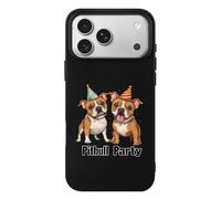 Pitbull Dog Party Cute Phone Case Compatible for iPhone 17/Air/Pro/Pro Max Slim Fit Shockproof TPU Phone Cover