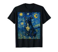 Pitbull Dog Strong & Cute Black Pit Bull Graphic Art T-Shirt
