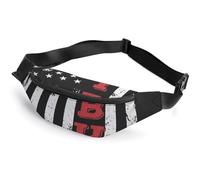 Pitbull Dog USA Flag Printed Crossbody Fanny Pack Fashion Waist Bag with Adjustable Strap for Men Women