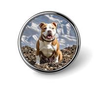 Pitbull Dogs Button Pin Round Alloy Lapel Pins Badges Novelty Funny Enamel Pins Button Lapel Personalized Pinback Button Badges Cute Brooche Pin for Backpacks Jackets Bags