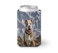 Pitbull Dogs Cup Sleeve Reusable Insulator Mug Sleeves Slim Personalized Cooler Drink Sleeve Soft Stylish Iced Coffee Sleeves for McDonald Hot Fishing Picnic