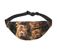 Pitbull Dogs Fanny Pack for Men Women Belt Bag Fashion Waist Bag Everywhere Crossbody Bag Wallet Hip Bum Bag with Adjustable Strap Waterproof Chest Bag for Travel Hiking Sports, Black, One Size