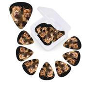 Pitbull Dogs Guitar Picks 12 Pack Plectrums with Organizer Box, 3 Different Thickness Includes Thin Medium Heavy Picks
