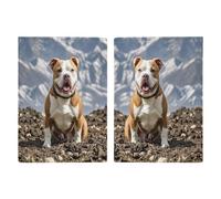 Pitbull Dogs Passport Holder for Travel Essentials Leather Passport Cover Passport Wallet Cover Case Cute Passport Book Holder Passport Holder Covers Case for Women Men
