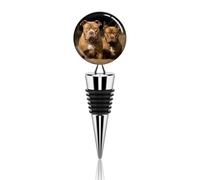 Pitbull Dogs Wine Stopper Decorative Wine Bottle Stopper Reusable Bottle Stoppers Vacuum Beverage Stoppers Saver for Bar, Holiday Party Keep Wines Fresh Suitable for Standard Bottles