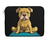 Pitbull Doing Yoga Funny Pitbull Dog Laptop Case Sleeve Bag 10inch Durable Shockproof Protective Computer Carrying Cover Briefcase