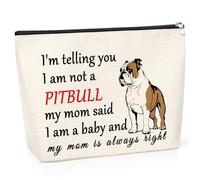Pitbull Gifts for Women Makeup Bag Pitbull Themed for Friend Girl Sister Dog Owner Gift Toiletry Bag Birthday Christmas Presents for Daughter Her Colleague Travel Cosmetic Pouch
