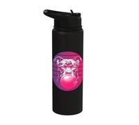 Pitbull Glasses Bubblegum line Work Humorous Classic Animal Stainless Steel Insulated Water Bottle