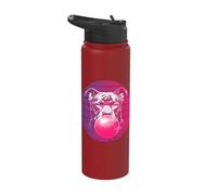 Pitbull Glasses Bubblegum line Work Humorous Classic Animal Stainless Steel Insulated Water Bottle