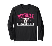Pitbull Great Grandma Loving Hearts Fun Long Sleeve T-Shirt