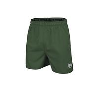 PITBULL - Gym Shorts Men Small Logo II, Quick-Drying Gym Shorts, Men's Running Shorts, Comfortable Sports Shorts Men, Classic Cut Men Shorts, Mens Sports Shorts Above The Knee - 3XL, Green