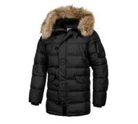 PITBULL - Kingston II Men's Winter Jacket with Hood, Men's Jacket with Zip, Comfortable Side Pockets, Warm Parka, Perfect for Winter, black, L
