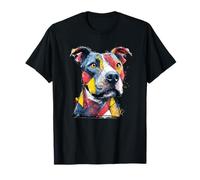 Pitbull Lover Colorful Art Dog for Men Women T-Shirt