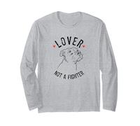 Pitbull Lover Not Fighter, Bully Breed Mom, Pittie Dad Long Sleeve T-Shirt