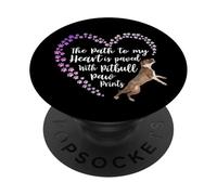 Pitbull Lover The Path to my Heart Pit bull Mama Cute Mom PopSockets Adhesive PopGrip