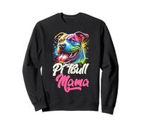 Pitbull Mama Colorful Pittie Mom Mother's Day Dog Lover Sweatshirt