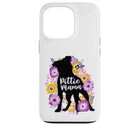 Pitbull Mama Purple Flowers Pittie Cute Pit Bull Dog Mom Case for iPhone 13 Pro