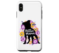 Pitbull Mama Purple Flowers Pittie Cute Pit Bull Dog Mom Case for iPhone XS Max